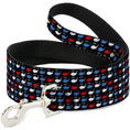 Load image into Gallery viewer, Dog Leash - Whales Navy/Red/White/Blue
