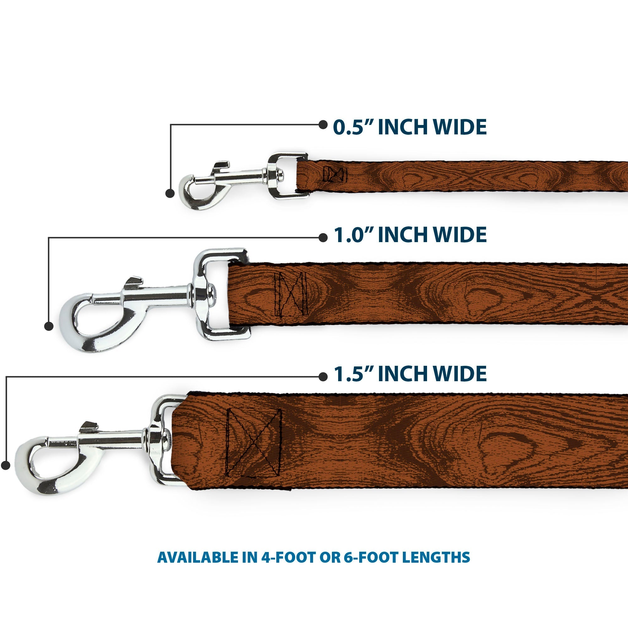 Dog Leash - Wood Grain Cherry Wood