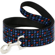 Dog Leash - Whales Navy/Green/Blue/Red