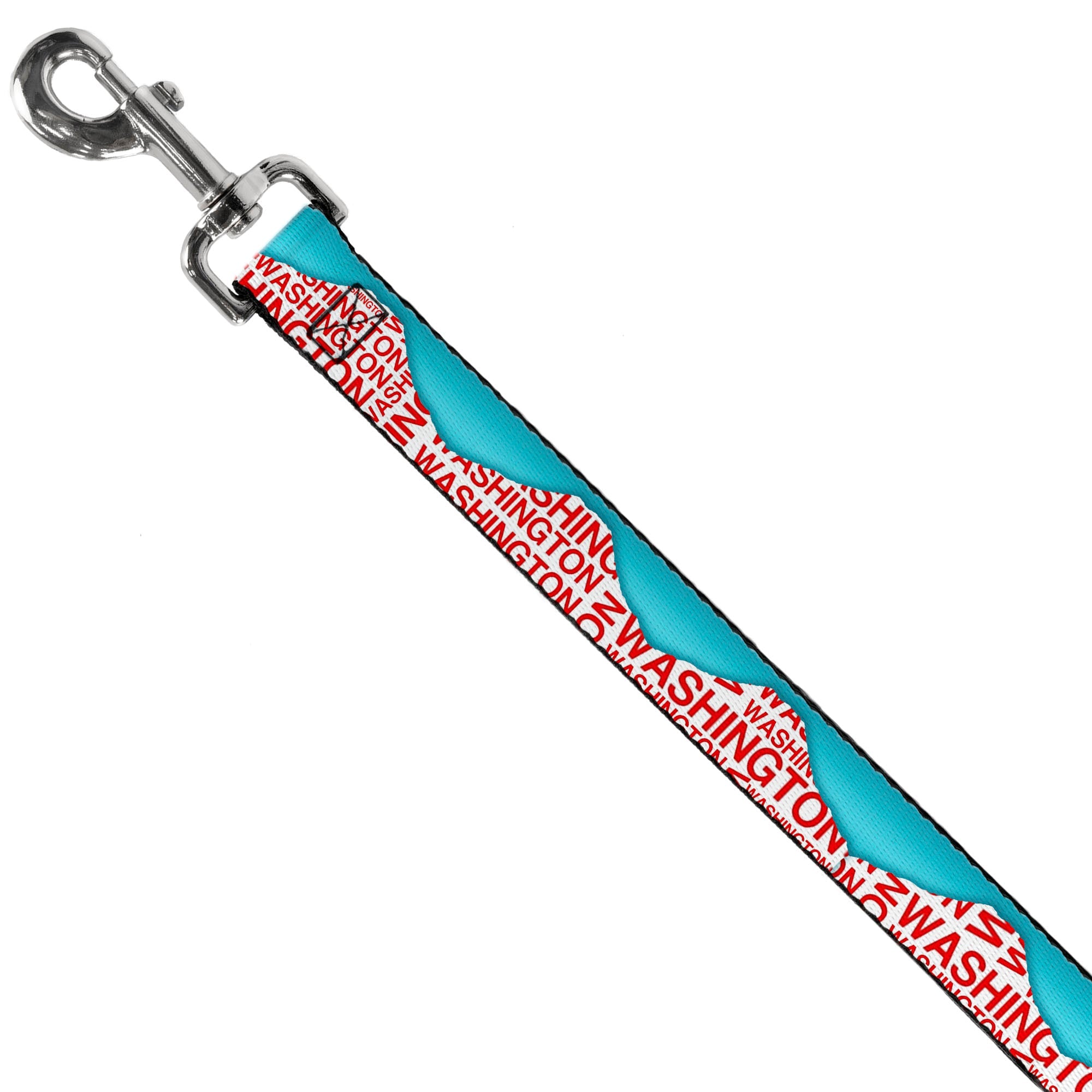 Dog Leash - WASHINGTON Mountain Range Turquoise/White/Red