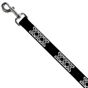 Buckle-Down Dog Leash - XXX Black/White