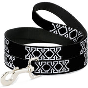 Buckle-Down Dog Leash - XXX Black/White