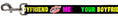 Load image into Gallery viewer, Dog Leash - YOUR BOYFRIEND LOVES ME w/Kiss Black/Neon
