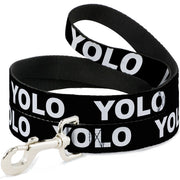 Dog Leash - YOLO Black/White