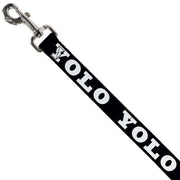 Dog Leash - YOLO Bold Black/White