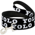 Load image into Gallery viewer, Dog Leash - YOLO Bold Black/White
