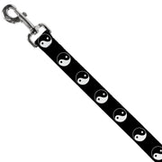 Dog Leash - Yin Yang Symbol Black/White