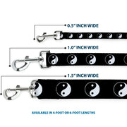 Dog Leash - Yin Yang Symbol Black/White