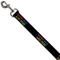 Load image into Gallery viewer, Dog Leash - YOUNG WILD AND FREE Outline Black/Multi Neon
