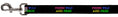 Load image into Gallery viewer, Dog Leash - YOUNG WILD AND FREE Outline Black/Multi Neon
