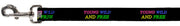 Dog Leash - YOUNG WILD AND FREE Outline Black/Multi Neon