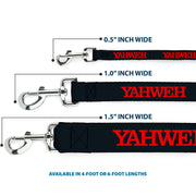 Dog Leash - YAHWEH Text Navy Blue/Red