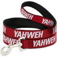Load image into Gallery viewer, Dog Leash - YAHWEH Text Red/White
