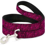 Dog Leash - Zebra 2 Fuchsia Pink