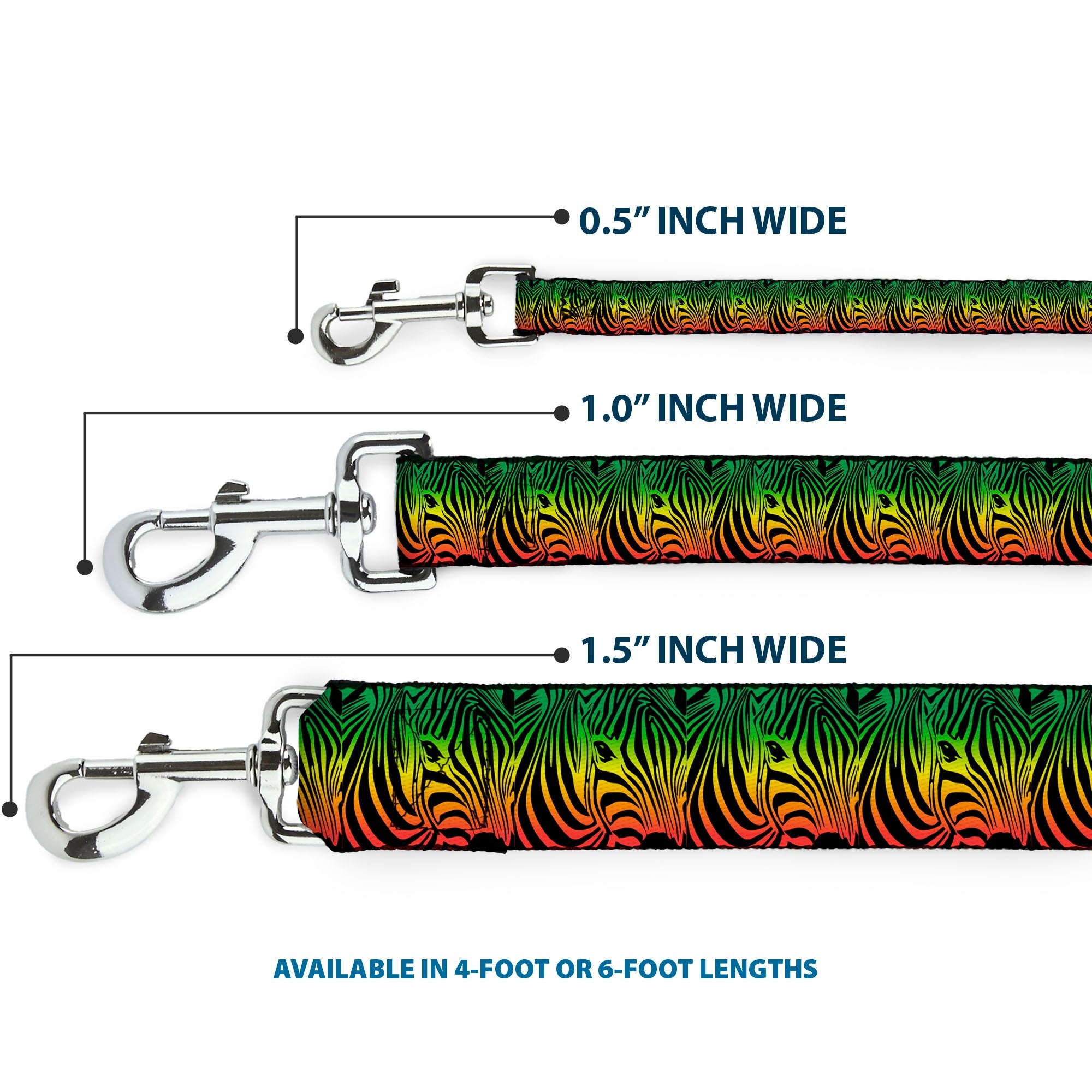 Dog Leash - Zebra Head Rasta