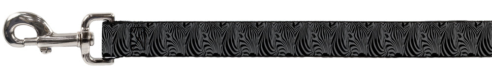 Dog Leash - Zebra Head Black/Gray
