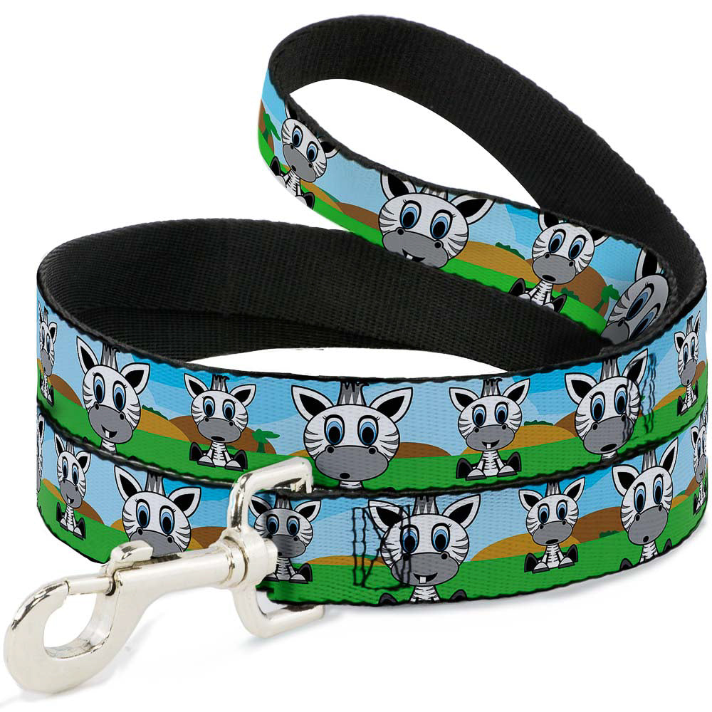 Dog Leash - Zebra Cartoon