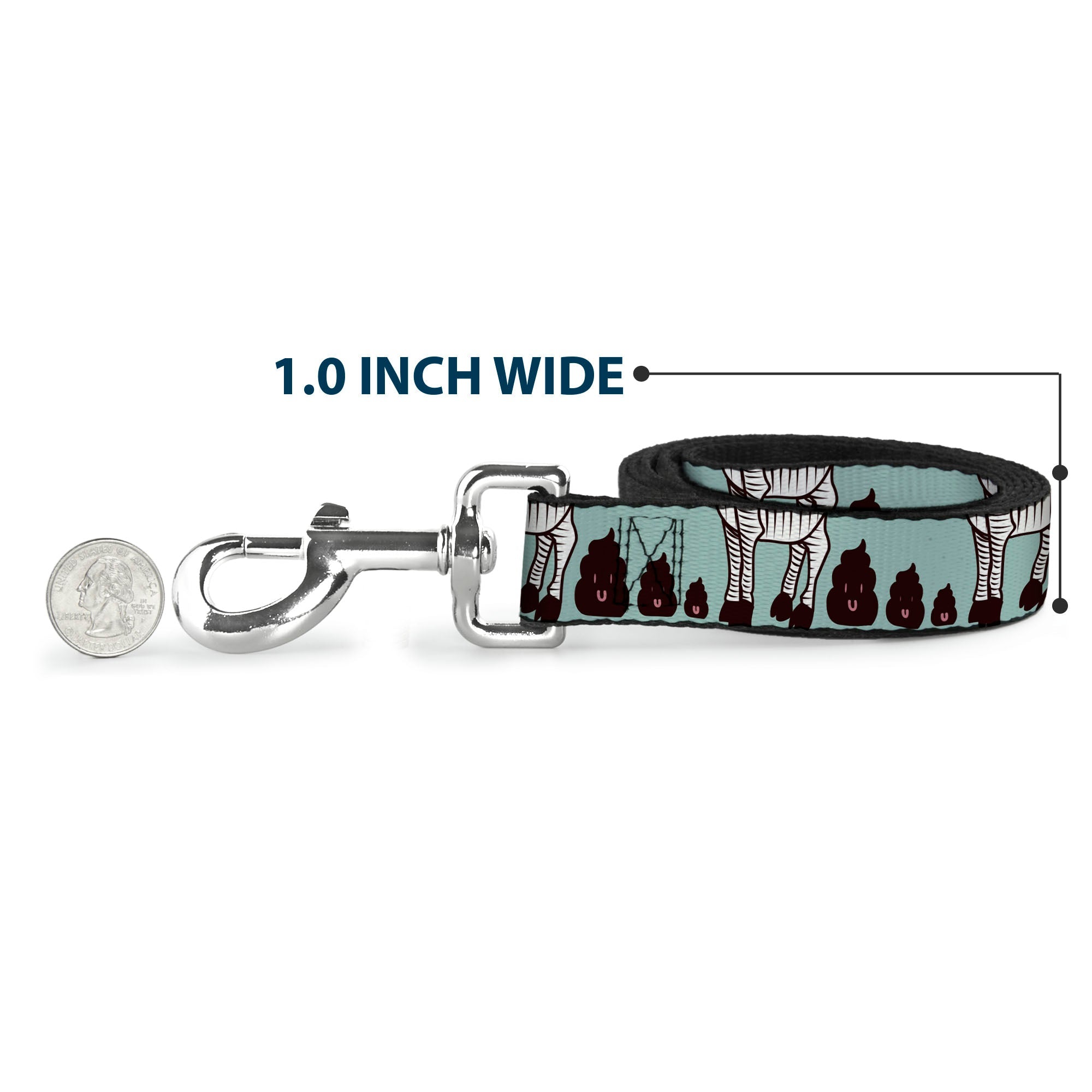 Dog Leash - Zebra Poops Color