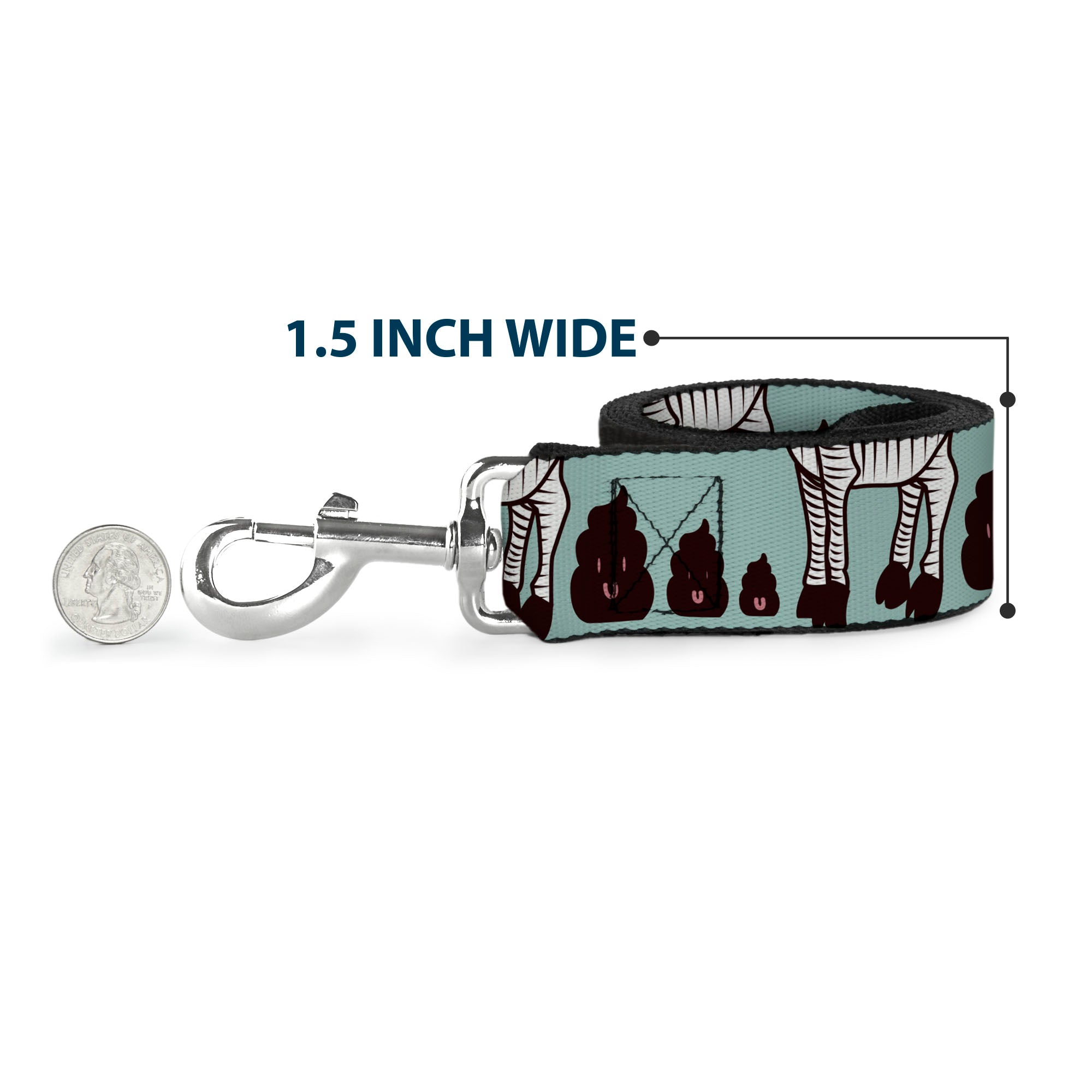 Dog Leash - Zebra Poops Color