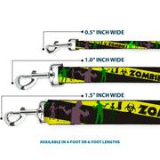 Dog Leash - Zombies Biohazard Black/Yellow/Green