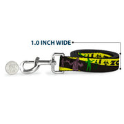 Dog Leash - Zombies Biohazard Black/Yellow/Green