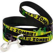 Dog Leash - Zombies Biohazard Black/Yellow/Green