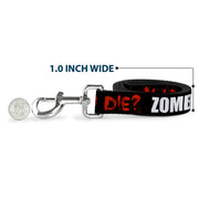 Dog Leash - Zombies Y U NO DIE Black/White/Red