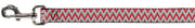 Dog Leash - Zig Zag White/Tan/Gray/Red