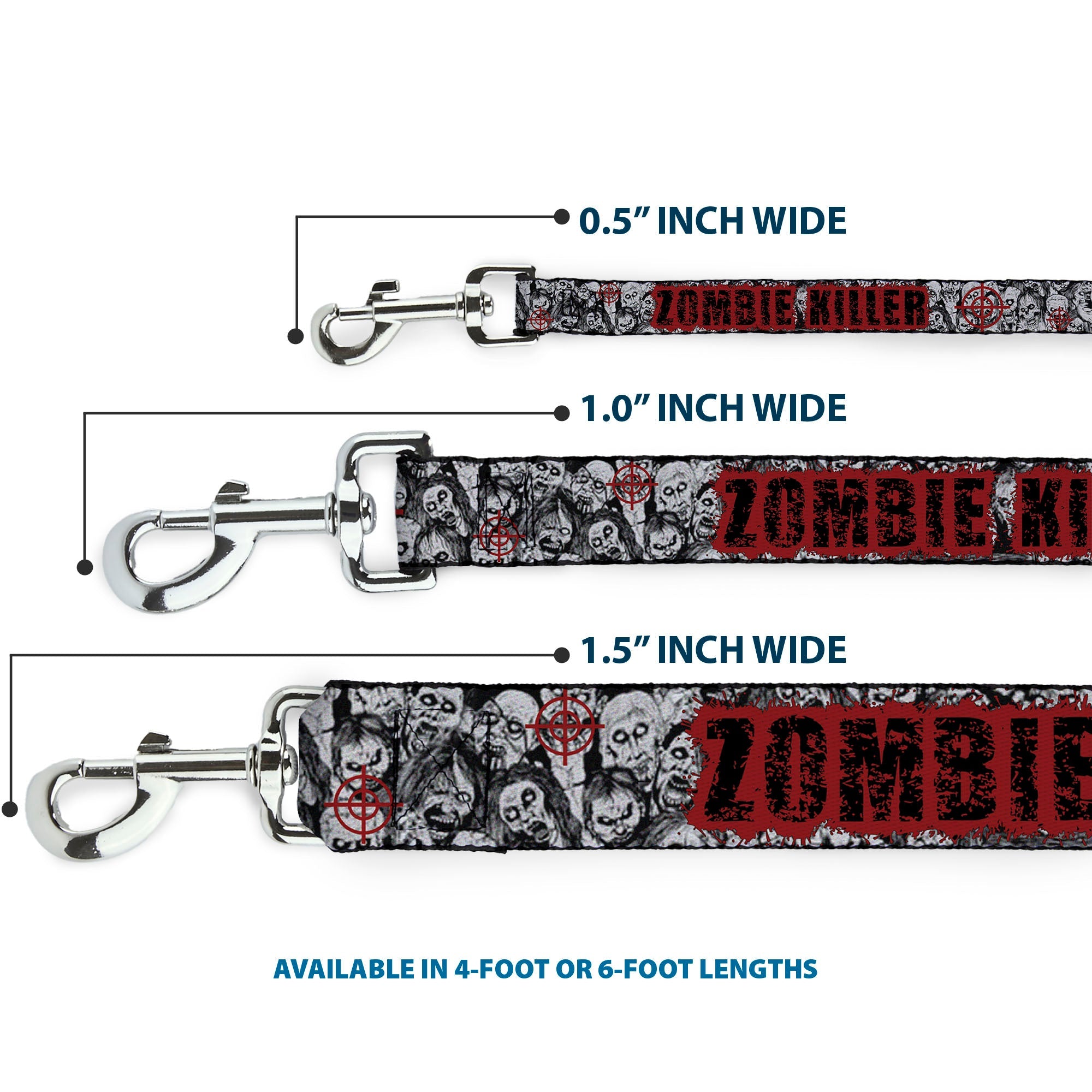 Dog Leash - ZOMBIE KILLER w/Stacked Zombies Sketch