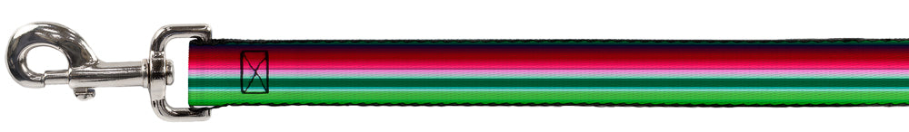 Dog Leash - Zarape1 Horizontal Red/White/Green