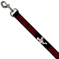 Load image into Gallery viewer, Buckle-Down Dog Leash - ZOMBIE KILLER Zombie Target Black/White/Red
