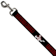 Buckle-Down Dog Leash - ZOMBIE KILLER Zombie Target Black/White/Red
