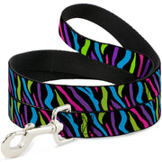 Dog Leash - Zebra Black/Blue/Green/Pink/Purple