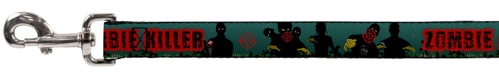 Southlake Paws Dog Leash - ZOMBIE KILLER features a green, red, and black design with zombie graphics and bold text.