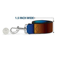 Load image into Gallery viewer, Dog Leash - Zarape6 Vertical Stripe Gold/Blues/Black/Red
