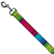 Dog Leash - Zarape7 Vertical Pinks/Blues/Greens/Black