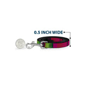 Dog Leash - Zarape7 Vertical Pinks/Blues/Greens/Black