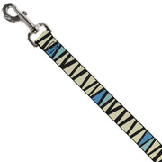 Dog Leash - Zig Zag Doodle Black/Cream/Blues