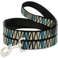 Load image into Gallery viewer, Dog Leash - Zig Zag Doodle Black/Cream/Blues
