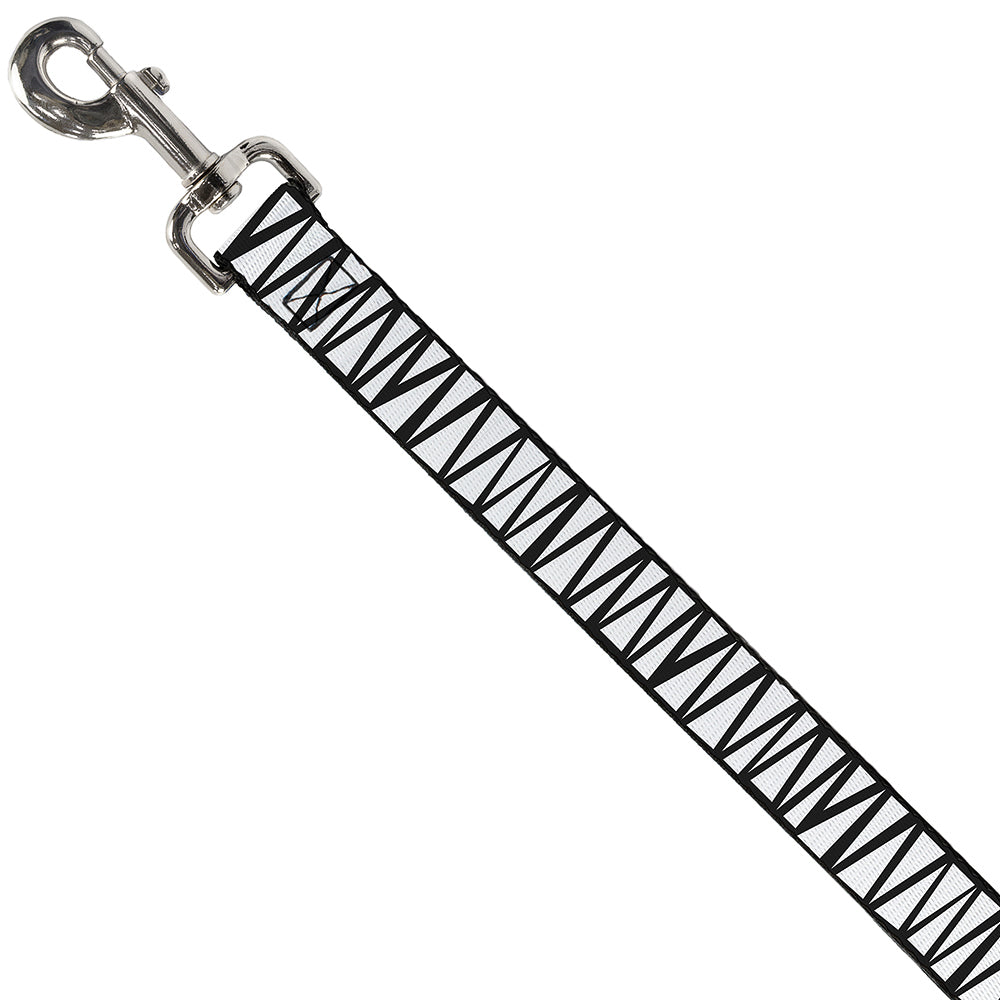 Dog Leash - Zig Zag Doodle Black/White