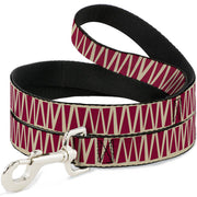 Dog Leash - Zig Zag Doodle Tan/Red