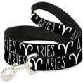 Load image into Gallery viewer, Dog Leash - Zodiac ARIES/Symbol Black/White

