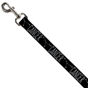 Dog Leash - Zodiac CANCER/Constellation Black/White
