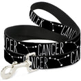 Load image into Gallery viewer, Dog Leash - Zodiac CANCER/Constellation Black/White
