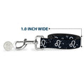 Load image into Gallery viewer, Dog Leash - Zodiac Leo Symbol/Constellations Black/White
