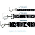 Load image into Gallery viewer, Dog Leash - Zodiac LEO/Symbol Black/White
