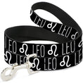 Load image into Gallery viewer, Dog Leash - Zodiac LEO/Symbol Black/White
