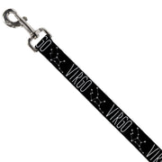 Dog Leash - Zodiac VIRGO/Constellation Black/White