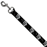 Dog Leash - Zodiac Virgo Symbol/Constellations Black/White