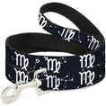 Load image into Gallery viewer, Dog Leash - Zodiac Virgo Symbol/Constellations Black/White
